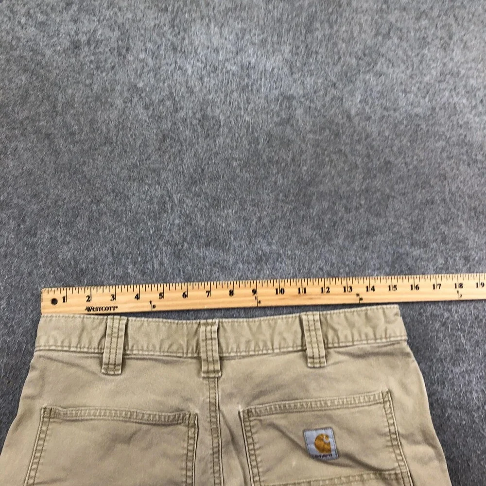 Carhartt Pants Mens 32x32 Beige Canvas Carpenter Relaxed Fit Straight Workwear